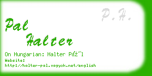 pal halter business card